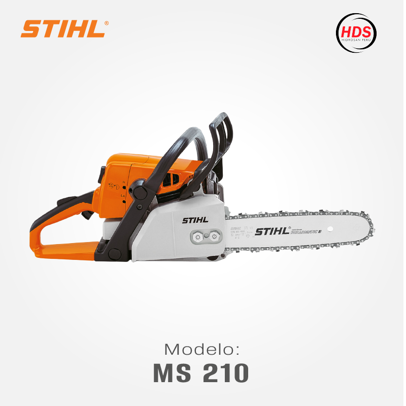motosierra stihl ms 210 2.1 hp 1.6 kw 18″ gasolina